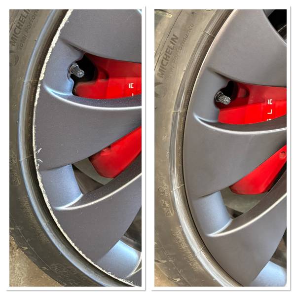 avant apres jante rayee tesla y